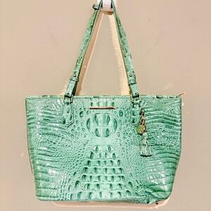 BRAHMIN Ombre Melbourne Collection Spearmint Medium Asher Tote Bag